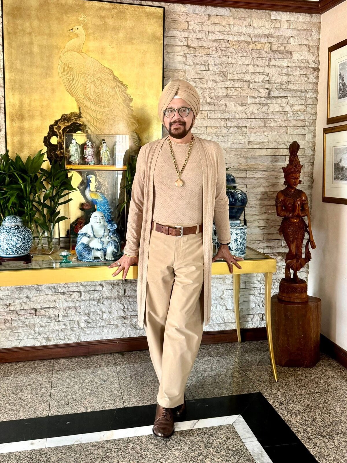 Sam Sethi, the designer, at the Bangkok boutique